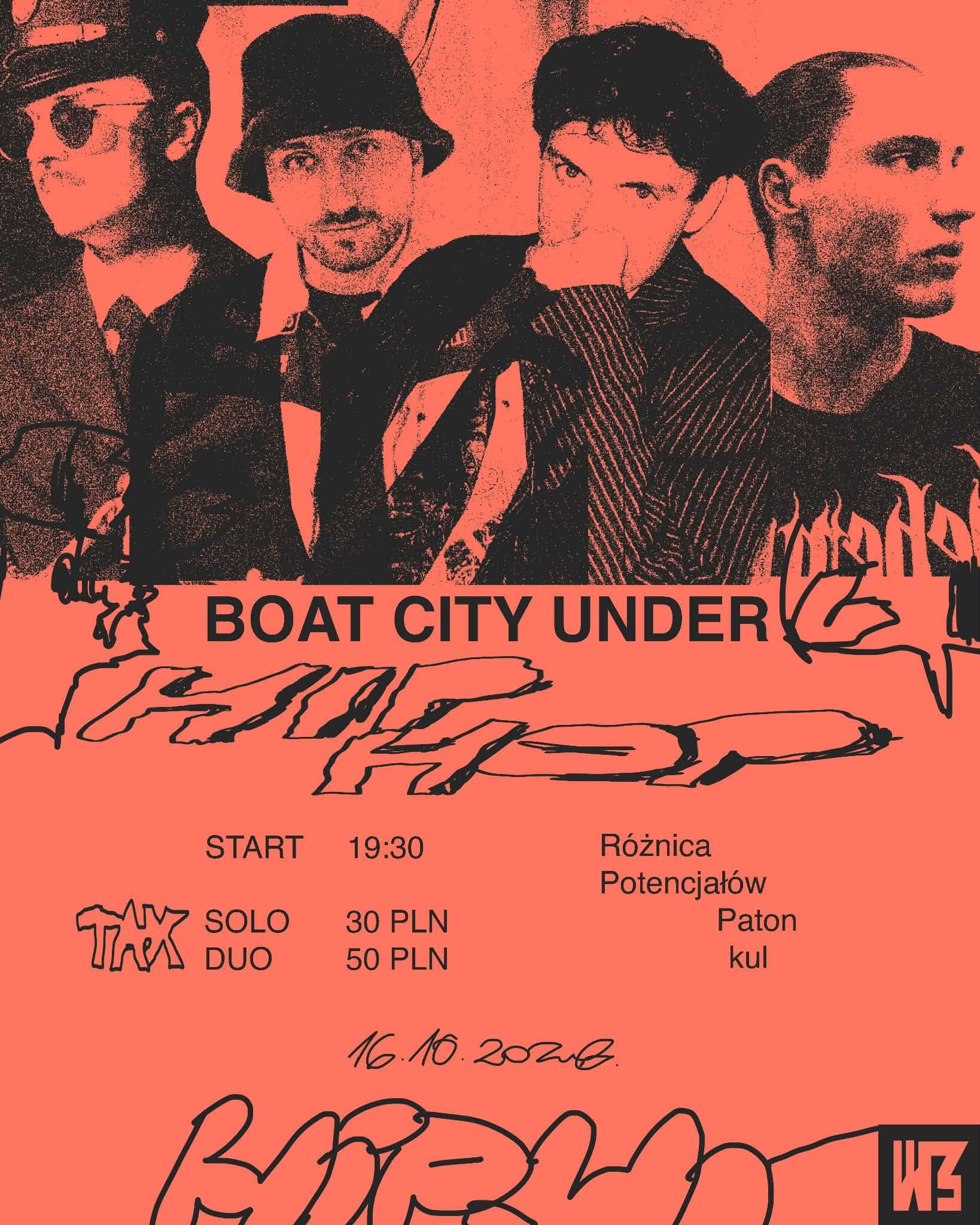 Plakat: Boat City Under Hip Hop, Łódź, 16.10.2026